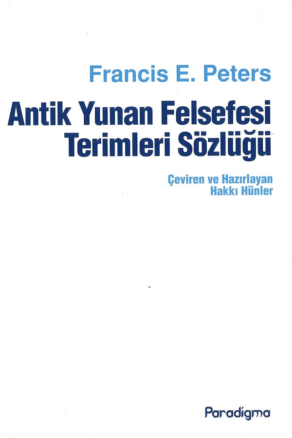 Antik Yunan Felsefesi Terimleri Sözlüğü